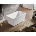 White Color Acrylic Flatbottom Freestanding Bathtub